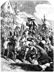 William III vstupuje do Exeteru