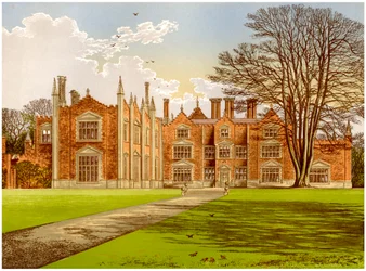 Witchingham Hall, Norfolk, domov vikomta Canterbury, c1880