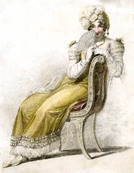 Žena s ventilátorem, c1750-1850