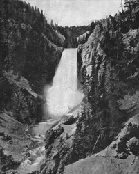 Yellowstone Falls, Wyoming, USA, c1900.