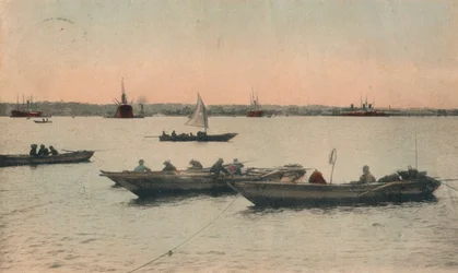 Jokohamský přístav, Japonsko, c1918