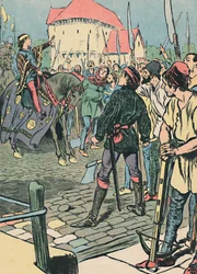 Mladý král Richard potlačuje povstání, c1907