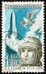 Jurij Gagarin, sovětský ruský kosmonaut, 1961