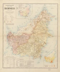 vzdálená mapa ostrova Borneo