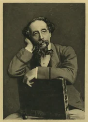 Charles Dickens, portrét po fotografii od Herberta Watkinse (nar. 1828) (mezzotinta)