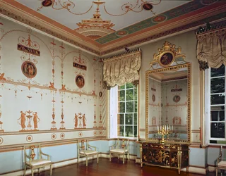 Osterley Park, The Etruscan Room, postavený Robertem Adamem (1728-92), zahájen v roce 1761, Middlesex, UK
