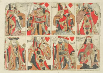 Nerozřezané hrací karty, konec 18. století