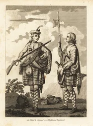 Důstojník a seržant pluku Highland