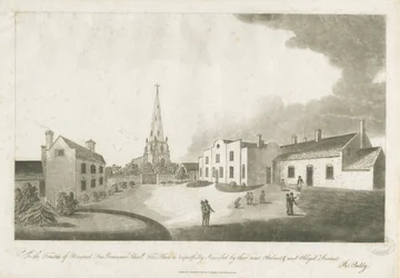 Brewood Grammar School: rytina akvatinty, 30. ledna 1799