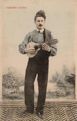 Katalánský kytarista, cca 1910 (pohlednice)