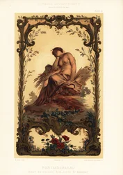 Stropní panel v paláci Fontainebleau