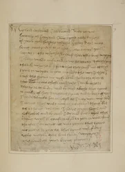 Bavlna MS Vespasian F iii fol.73 Dopis Jindřicha VIII Thomasi Wolseymu, červen 1518 (pero a inkoust na papíře)