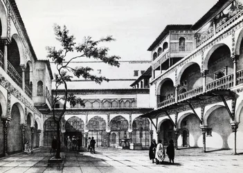 Nádvoří pevnosti Kasbah v Alžíru