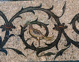 Detail podlahy raně křesťanské baziliky Aquileia, Udine