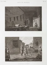 Dye & Pigment Industry Barvírna a provaznictví, Egypt, c 1798