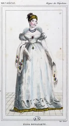 Elisa Bonaparte Baciocchi, asi 1810 (rytina)