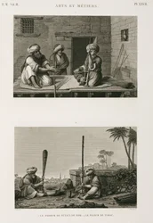 Výroba, ostatní výrobci dýmkových stopek a tabákové drtiče, Egypt, c 1798