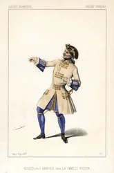 Francois Regnier jako Arnould v La Famille Poisson, Joseph Isidore Samson, Theatre Francais