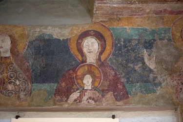 Freska v kostele Santa Maria Assunta, Arqua Petrarca, Veneto, Itálie (foto)