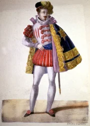 Garcia jako Don Juan v Mozartově opeře, asi 1840-1850 (litografie)