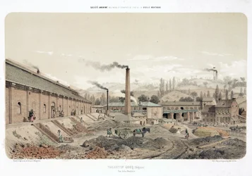 General Industrial Scenes Coalmine ve Valentin Cocq, Belgie