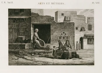 Železářské zboží a železářství Bruska na nože, Egypt, c 1798