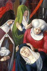 Indre et Loire N* 175 - Chateau de Loches - Detail oltářního obrazu ukřižování - Škola Jeana Fouqueta - 1485 -