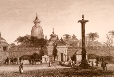 Chrám Jaganath, Orissa, Indie (rytina)