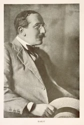 Leon Bakst (1866-1924), ruský malíř, portrétní fotografie (čb foto)
