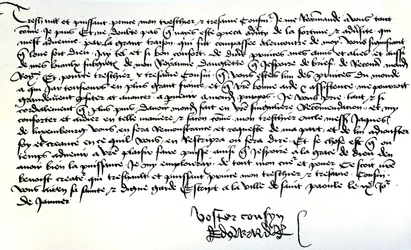 Dopis krále Edwarda IV Františkovi II., vévodovi z Bretaně, s žádostí o pomoc při obnově jeho království, napsaný v Saint-Pol, 9.