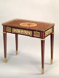 Louis XVI intarzie psací stůl, Jean Henri Riesener