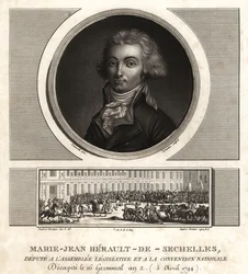 Marie-Jean Herault de Sechelles (1759-1794), francouzský soudce a politik pod gilotinou v období vlády teroru