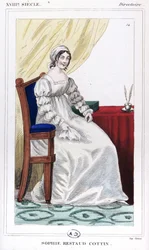 Paní Cottinová, asi 1810 (rytina)