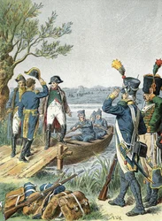 Napoleon I. na ostrově Lobau s André Massena (1809)