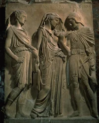 Orfeus, Eurydika a Hermes (mramor)