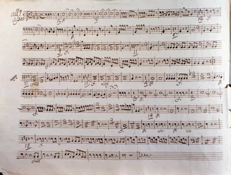 Strana hudební partitury Sinfonia concertante od Pleyela