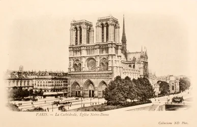 Pohlednice / Notre Dame / Paříž / Seina / Ile de France / Francie