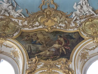 Psychika je v přítomnosti Venuše defektní. Obraz Charles Joseph Natoire (1700-1777)