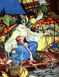 Šeherezáda a chalífa, asi 1920 (ilustrace)