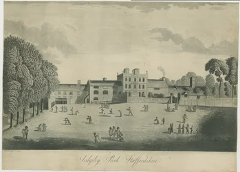 Škola Sedgley Park: rytina akvatinty, nd [c 1797]