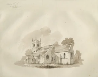 Standon Church: kresba perem a tuší a [?polovina 19. století]