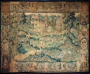 Gobelín. Enghien. Hunt (Lov, od jacht).