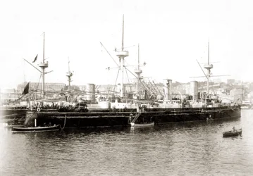 Italské torpédo "Etna" kolem roku 1885.