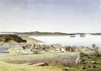 "Pevnost Bomarsund na Alandských ostrovech (Finsko), srpen 1854