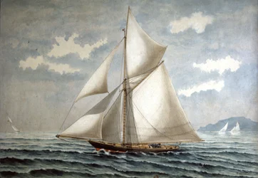 Plachetnice La Bettina, konec 19. století (akvarel)