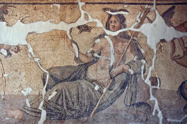Thetis mezi rybí mozaikou, z Iskenderum, Turecko