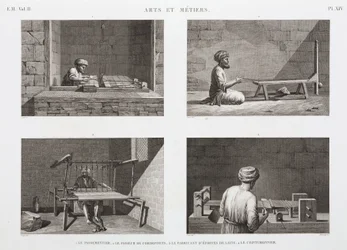 Wool & Worsted, Weaving Weaving, Egypt, c 1798