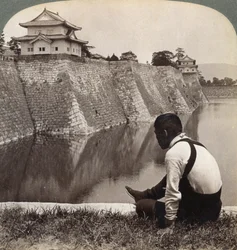 Feudální hrad hrdých šógunů, Osaka, Japonsko, 1904