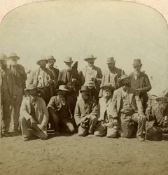 Hlavní velitelé generála Cronjese po kapitulaci, Jižní Afrika, Búrská válka, 1900.