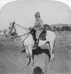 Generálmajor John French, neohrožený velitel jezdectva, Pretoria, Jižní Afrika, búrská válka, 1901.